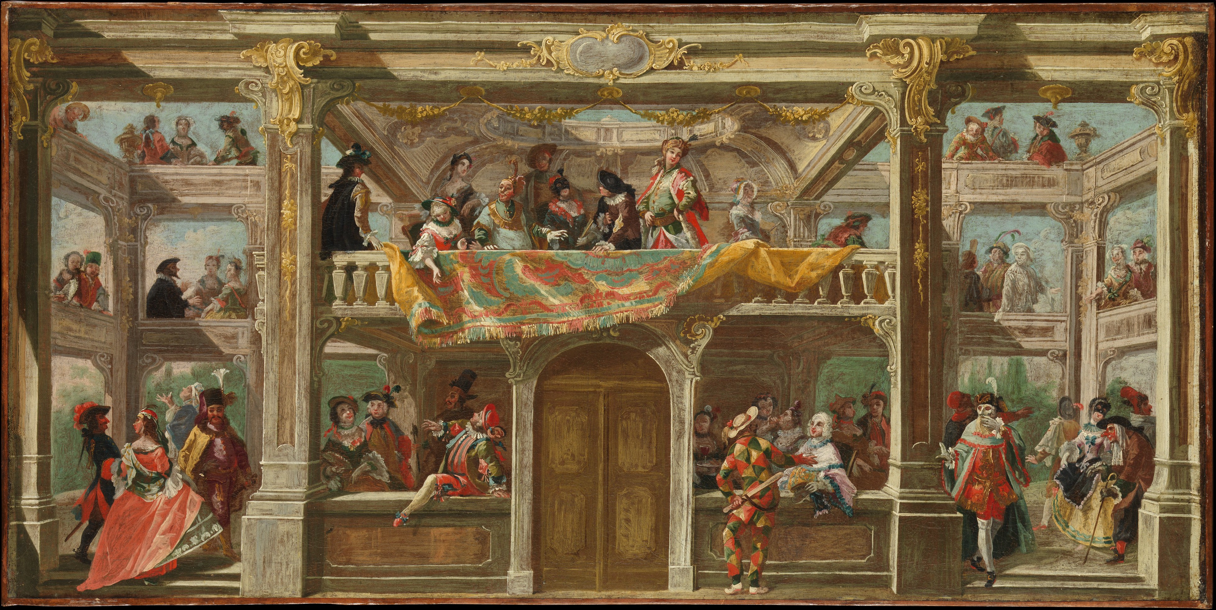 A Masked Ball in Bohemia, 1748, Andreas Altomonte
